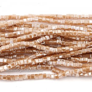 180pcs 2mm Cube Crystal Beads, opaque color 15