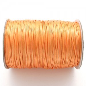 1mm, 1.5mm, 2mm Round Waxed Polyester Cord Thread, peach