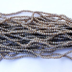 10 strands 2x3mm chinese crystal rondelle beads opaque gray A8 about 1700pcs