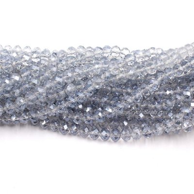 70 pieces 8x10mm Crystal Rondelle Bead,gray blue light