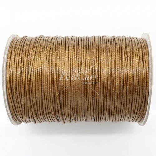 1mm, 1.5mm, 2mm Round Waxed Polyester Cord Thread, sienna