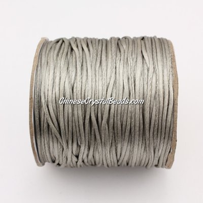 1.5mm Satin Rattail Cord thread, #05, gray, 80Yard spool