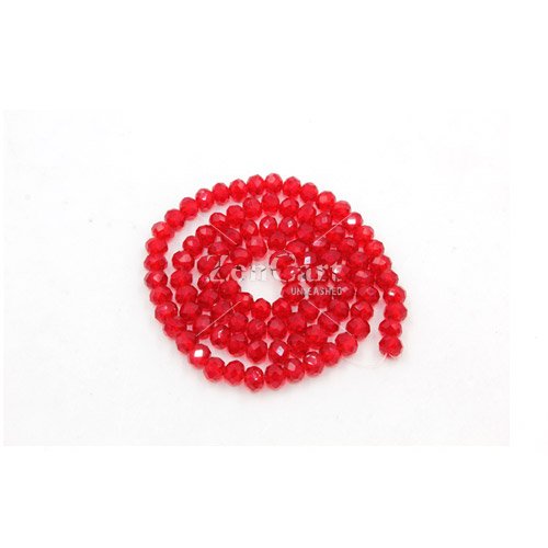 130Pcs 2x3mm Chinese Crystal Rondelle Beads, Siam
