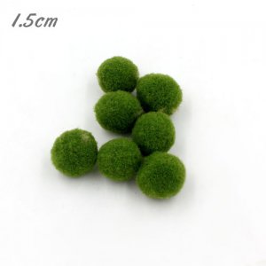 50Pcs 15mm Craft Fluffy Pom Poms Bobble ball, Olive green color
