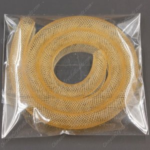 DIY Mesh Bracelet soft nylon fishnet tube, champange, width:8mm, 40CM