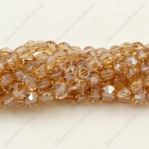 5x6mm Bread crystal beads long strand, golden shadow, about 100pcs per strand
