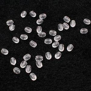 1000pcs Plastic Acrylic 4x6mm oval Solid clear Ball Beads