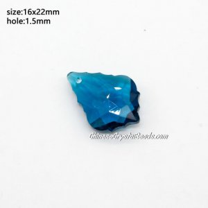 1Pc Chinese Crystal 6090 Baroque Pendants, 15x22mm, capri blue