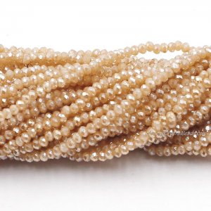 10 strands 2x3mm chinese crystal rondelle beads Opaque lt. Khaki Light 2 about 1700pcs