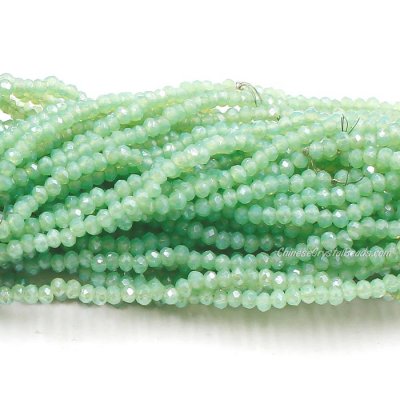 10 strands 2x3mm chinese crystal rondelle beads green jade 2 about 1700pcs