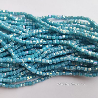 4mm Cube Crystal beads about 95Pcs, 016