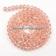 Chinese Crystal 4mm Long Round Bead Strand, rose peach, about 100 beads