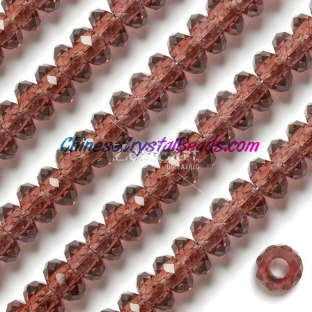 Crystal European Beads, amethyst, 8x14mm, 5mm big hole,12 beads