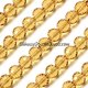 Round crystal beads, 10mm, G. champagne, 96 cutting surfaces, 20 pieces