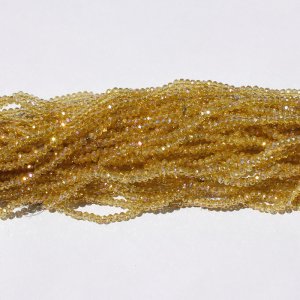 10 strands 2x3mm chinese crystal rondelle beads yellow AB n6 about 1700pcs