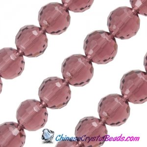 Crystal Disco Ball Beads, Amethyst, 96fa, 12mm, 16 beads