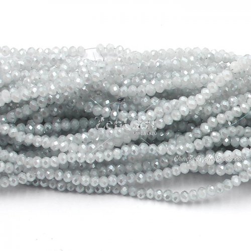 10 strands 2x3mm chinese crystal rondelle beads Opaque Gray And Blue Light 2 about 1700pcs