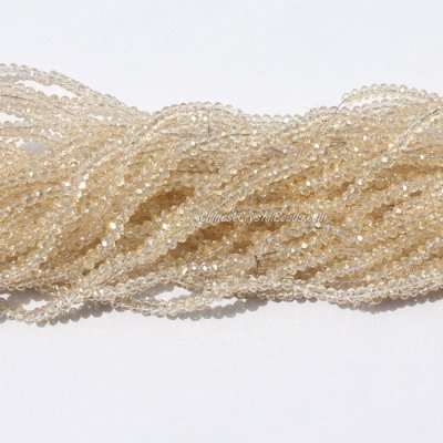 10 strands 2x3mm chinese crystal rondelle beads champagne light I5 about 1700pcs