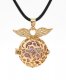 Angel wings Mexican Bolas Harmony Ball Pendant Angel Baby Caller Chime Bell, kc gold plated brass, 1pc
