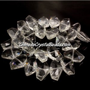 Chinese Crystal galactic Pendant, clear, 14x24mm, 10pcs