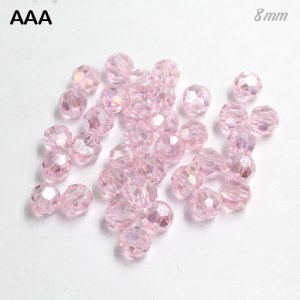 20pcs AAA Crystal Round beads, 8mm, lt pink AB