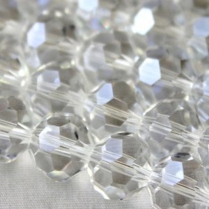 Chinese crystal 10mm round beads , clear , 20 Beads