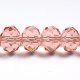 Chinese Crystal Rondelle Bead Strand, Rose Peach, 10x14mm ,20 beads