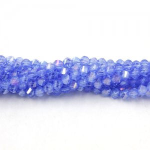 4mm Crystal Helix Beads Strand lt sapphire AB, about 100 beads