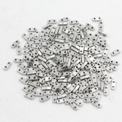 195Pcs Quarter Tila Seed Bead silver