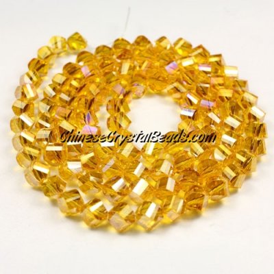 6mm Crystal Helix Beads Strand sun AB, about 50 beads