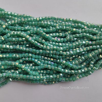 4mm Cube Crystal beads about 95Pcs, 015