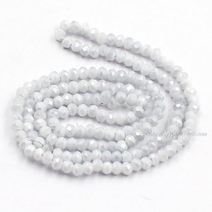 10 strands 2x3mm chinese crystal rondelle beads Opaque lt.Opaque Gray And Blue Light about 1700pcs