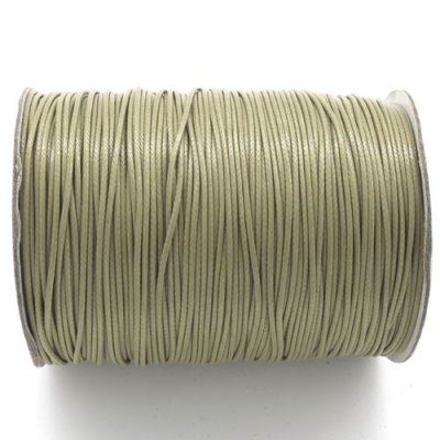 1mm, 1.5mm, 2mm Round Waxed Polyester Cord Thread, khaki