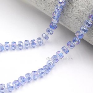 80Pcs 5x8mm angular crystal beads lt. Sapphire AB