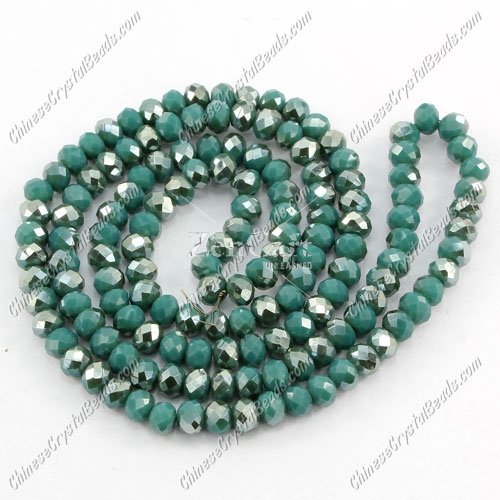130Pcs 3x4mm Chinese rondelle crystal beads,opaque #001