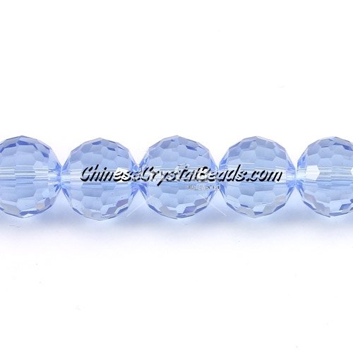 Crystal Disco Round Beads, Lt. Sapphire, 96fa, 12mm, 16 beads