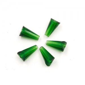 20pcs 8x15mm Chinese Artemis crystal beads strand Fern green