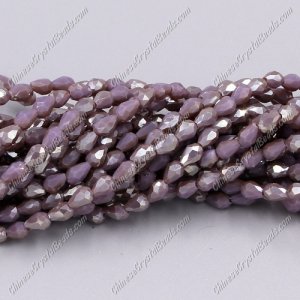 Chinese Crystal Teardrop Beads Strand, #015, 3x5mm, about 100 Beads
