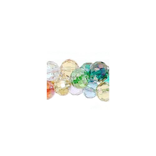 Chinese Crystal Round Strand, 10mm, Multi-Color ,20 beads