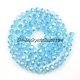Chinese Crystal 4mm Round Bead Strand, aqua AB, about 100 beads