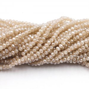 10 strands 2x3mm chinese crystal rondelle beads Opaque gray Khaki Light about 1700pcs