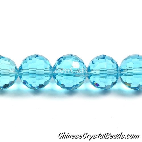 crystal round beads, Crystal Disco Ball Beads, aqua, 96fa, 14mm, 10 beads