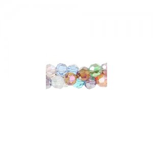 95Pcs Chinese 6mm Crystal Round beads, Multi-Color
