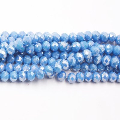 70 pieces 8x10mm Crystal Rondelle Bead,med Sapphire light