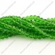 4x6mm fern green Chinese Crystal Rondelle beads about 95 beads