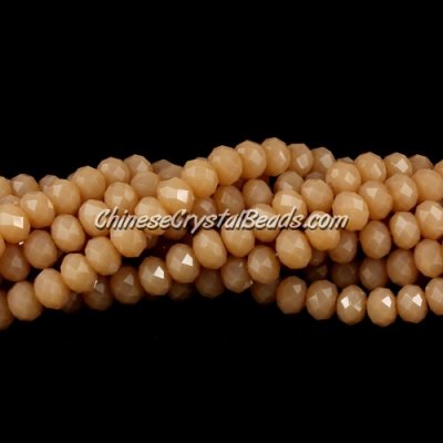 4x6mm jade Khaki Chinese Crystal Rondelle Beads about 95 beads