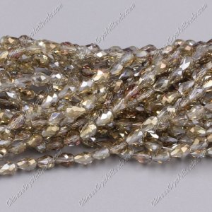 Chinese Crystal Teardrop Beads Strand, #28, 3xmm, about 100 Beads