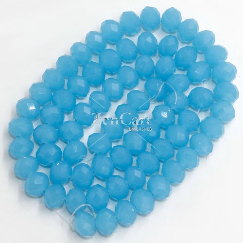 Chinese Crystal Rondelle Beads, 6x8mm, opaque dark aque, about 72 beads