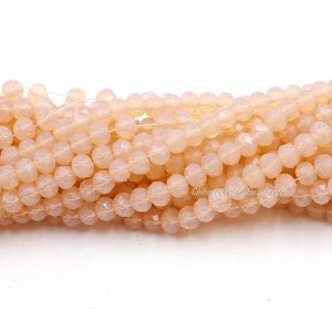 4x6mm Opal Rosaline Chinese Crystal Rondelle Beads about 95 beads