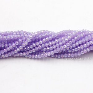 130 beads 3x4mm crystal rondelle beads Paint purple2